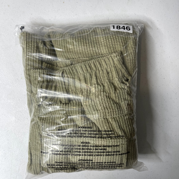 Hunter & Brown Corduroy Pants Womens M Brown Wide Leg Baggy Cargo Retro - Picture 13 of 13